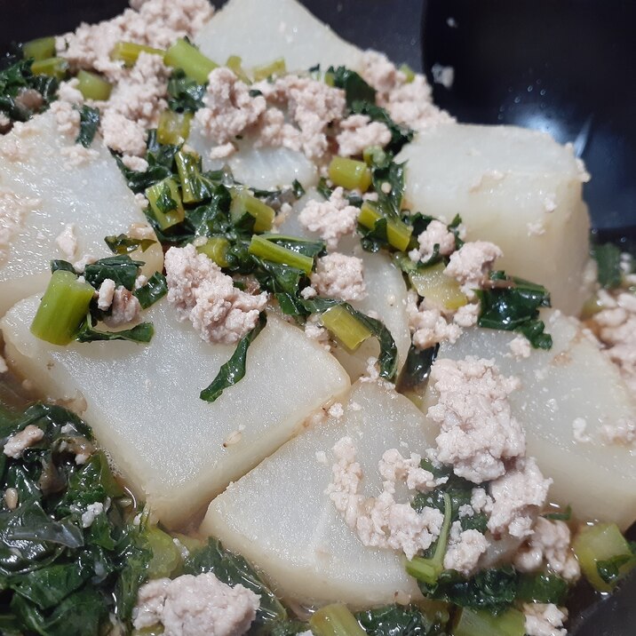 大根のひき肉煮込み!醤油味!